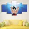 Dragon Ball Super Saiyan - Anime 5 Panel Canvas Art Wall Decor