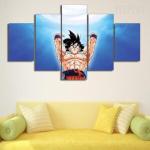 Dragon Ball Super Saiyan - Anime 5 Panel Canvas Art Wall Decor