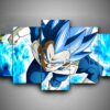 Dragon Ball Super- Vegeta Saiyan Blue - Anime 5 Panel Canvas Art Wall Decor