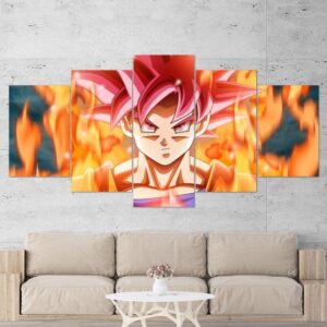 Dragon Ball Z 02 - Anime 5 Panel Canvas Art Wall Decor
