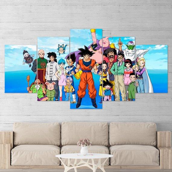 Dragon Ball Z 04 - Anime 5 Panel Canvas Art Wall Decor Dragon Ball Z 04 - Anime 5 Panel Canvas Art Wall Decor