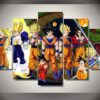 Dragon Ball Z 1 - Anime 5 Panel Canvas Art Wall Decor