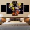 Dragon Ball Z 10 - Anime 5 Panel Canvas Art Wall Decor
