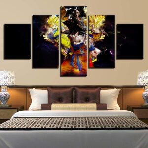 Dragon Ball Z 10 - Anime 5 Panel Canvas Art Wall Decor