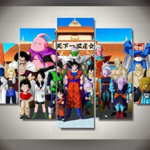 Dragon Ball Z 2 - Anime 5 Panel Canvas Art Wall Decor