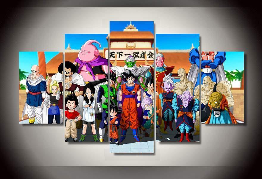 Dragon Ball Z 2 - Anime 5 Panel Canvas Art Wall Decor Dragon Ball Z 2 - Anime 5 Panel Canvas Art Wall Decor