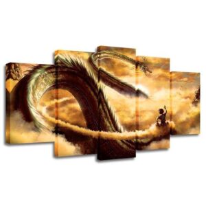 Dragon Ball Z 6 - Anime 5 Panel Canvas Art Wall Decor
