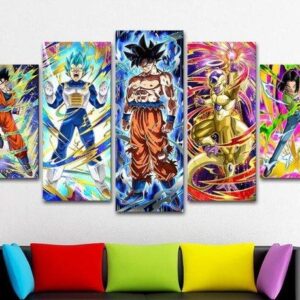 Dragon Ball Z Anime 5 - Anime 5 Panel Canvas Art Wall Decor