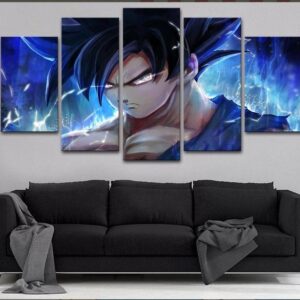 Dragon Ball Z Goku - Anime 5 Panel Canvas Art Wall Decor
