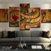 Dragon Ball Z: Shenron Great Dragon - Anime 5 Panel Canvas Art Wall Decor