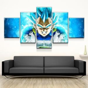 Dragon Ball Z: Vegeta Dragon Ball Super - Anime 5 Panel Canvas Art Wall Decor