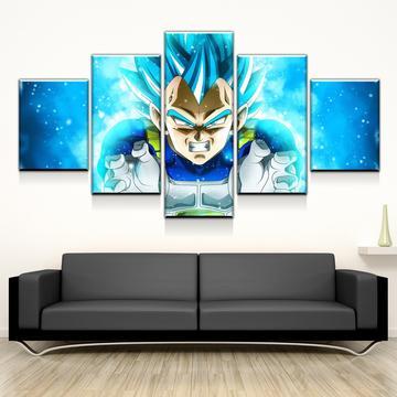 Dragon Ball Z: Vegeta Dragon Ball Super - Anime 5 Panel Canvas Art Wall Decor Dragon Ball Z: Vegeta Dragon Ball Super - Anime 5 Panel Canvas Art Wall Decor