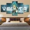 Dragon Ball Z Vegeta Ssgss - Anime 5 Panel Canvas Art Wall Decor