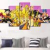 Dragon Ball z Goku 01 - Cartoon 5 Panel Canvas Art Wall Decor