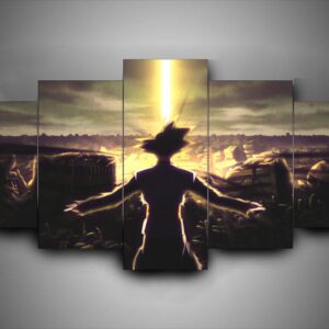 Dragon Ball - Goku Black - Anime 5 Panel Canvas Art Wall Decor