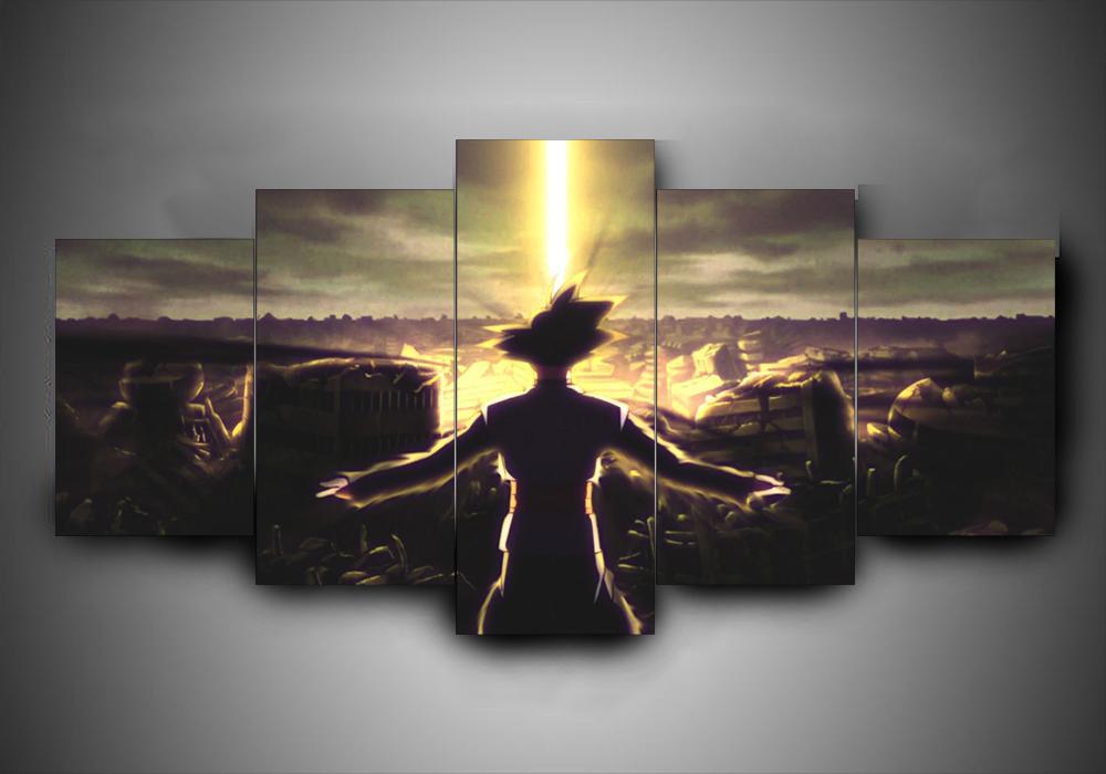 Dragon Ball - Goku Black - Anime 5 Panel Canvas Art Wall Decor Dragon Ball - Goku Black - Anime 5 Panel Canvas Art Wall Decor