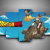 Dragon Ball - Goku Kid 1 - Anime 5 Panel Canvas Art Wall Decor