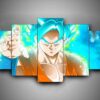 Dragon Ball - Goku Saiyan Blue - Anime 5 Panel Canvas Art Wall Decor