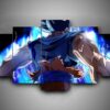 Dragon Ball - Goku Ultra Instinct - Anime 5 Panel Canvas Art Wall Decor