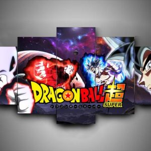 Dragon Ball - Vegeta Saiyan Blue - Anime 5 Panel Canvas Art Wall Decor