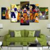 Dragon Balls 84 - Anime 5 Panel Canvas Art Wall Decor