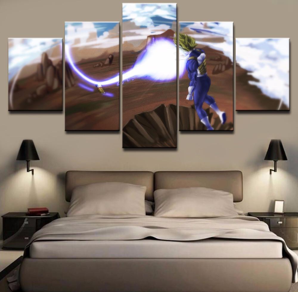 Dragon Balls Power - Cartoon 5 Panel Canvas Art Wall Decor Dragon Balls Power - Cartoon 5 Panel Canvas Art Wall Decor