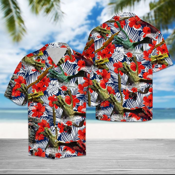 Dragon Hibiscus Flower Hawaiian Shirt Summer Button Up Dragon Hibiscus Flower Hawaiian Shirt Summer Button Up