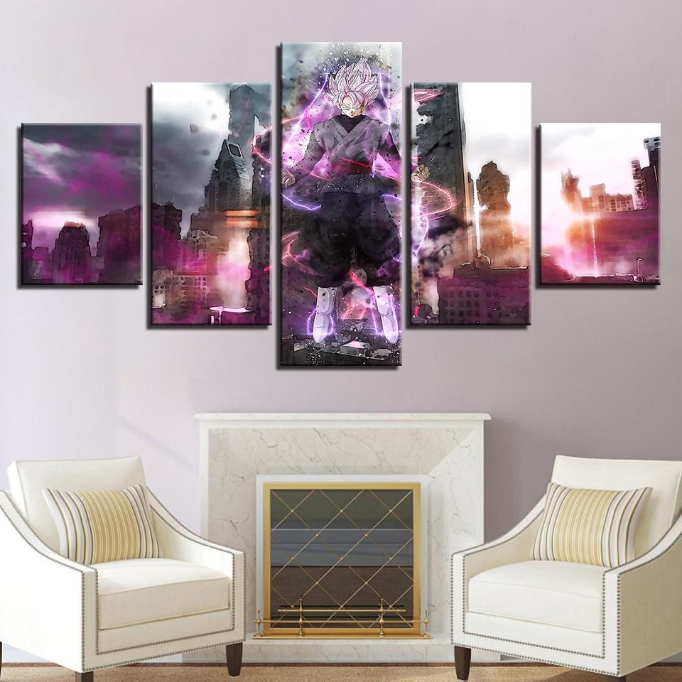 Dragons Ball - Anime 5 Panel Canvas Art Wall Decor Dragons Ball - Anime 5 Panel Canvas Art Wall Decor