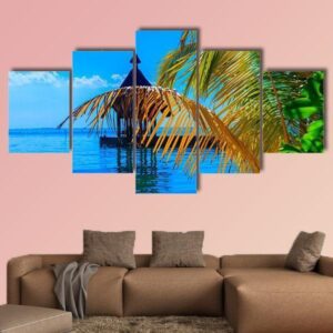 Dreamscape Escape On Maldives - Nature 5 Panel Canvas Art Wall Decor