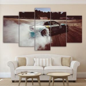 Drifting 08- Automative 5 Panel Canvas Art Wall Decor
