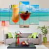 Drink 8 - Kitchen 5 Panel Canvas Art Wall Decor
