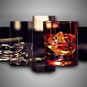 Drinking 2 - Wine 5 Panel Canvas Art Wall Decor