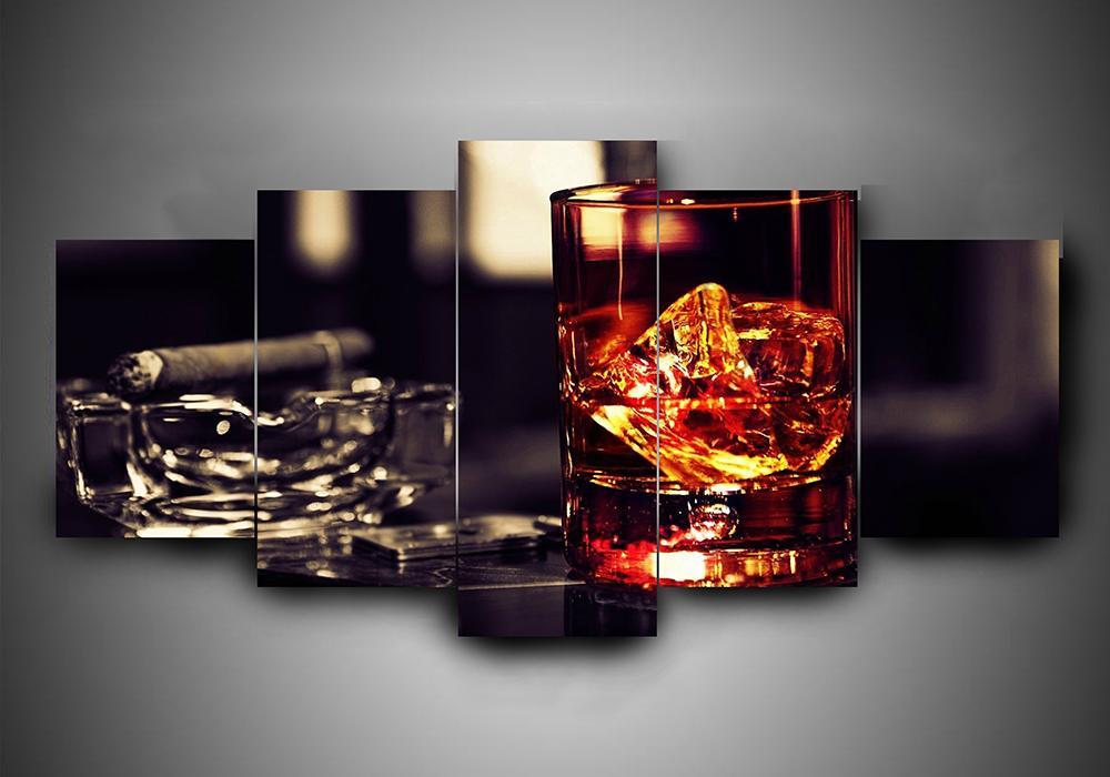 Drinking 2 - Wine 5 Panel Canvas Art Wall Decor Drinking 2 - Wine 5 Panel Canvas Art Wall Decor