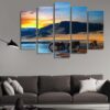 Drinking Horses - Animal 5 Panel Canvas Art Wall Decor
