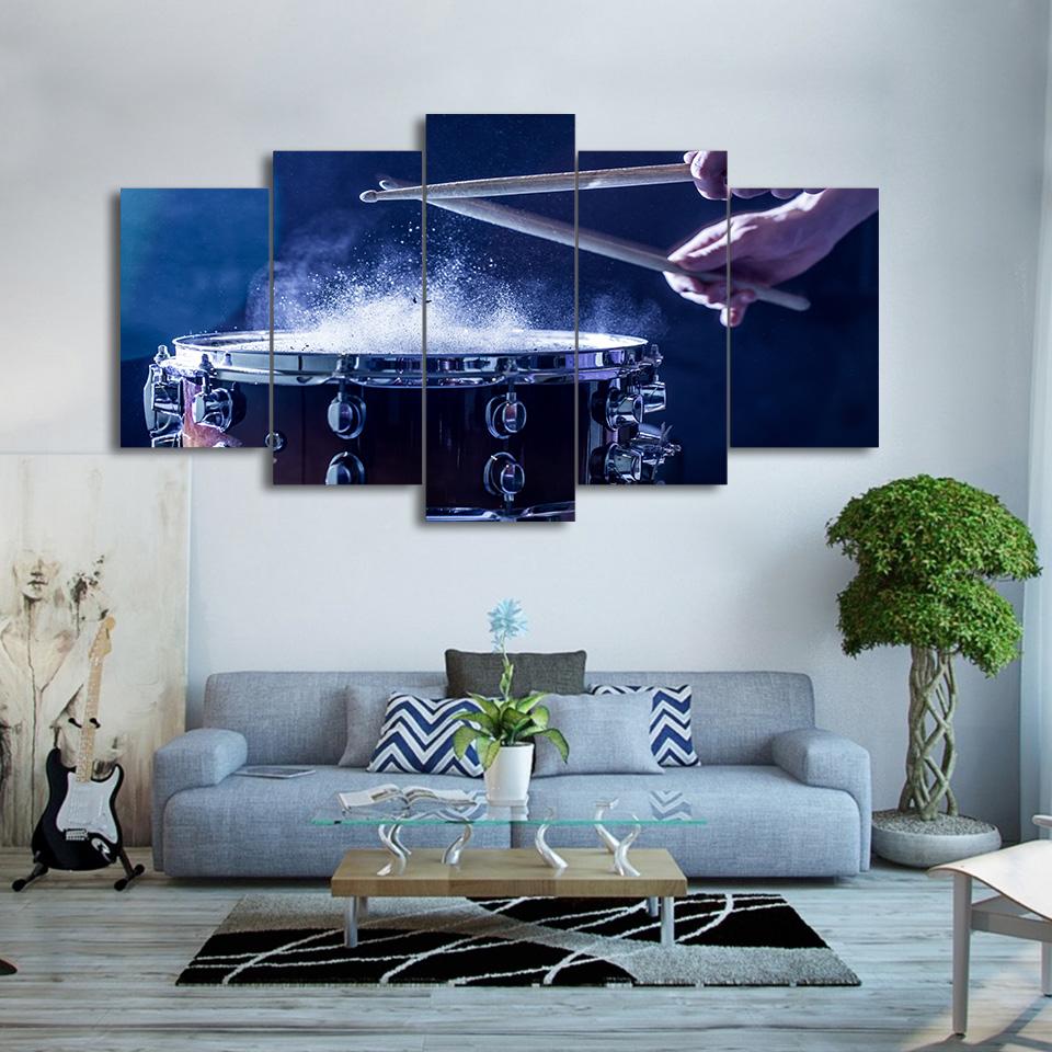 Drum Musical Instrument - Music 5 Panel Canvas Art Wall Decor Drum Musical Instrument - Music 5 Panel Canvas Art Wall Decor