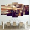 Drum & Sticks - Music 5 Panel Canvas Art Wall Decor