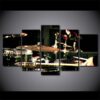 Drums And Cymbals Musical Instrument 1 - Music 5 Panel Canvas Art Wall Decor