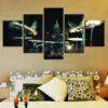 Drums Cymbal Music Band - Music 5 Panel Canvas Art Wall Decor