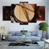 Drums Drumming Drum Set - Music 5 Panel Canvas Art Wall Decor