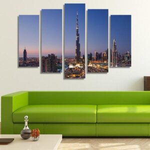 Dubai 02 - Nature 5 Panel Canvas Art Wall Decor
