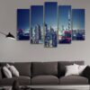 Dubai City United Arabian Emirates - Nature 5 Panel Canvas Art Wall Decor