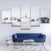 Dubai Skyscrapers City View - Nature 5 Panel Canvas Art Wall Decor