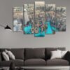 Dubai Uae - Nature 5 Panel Canvas Art Wall Decor