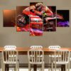Ducati Motorcycle Sportbike Racing - Sport 5 Panel Canvas Art Wall Decor
