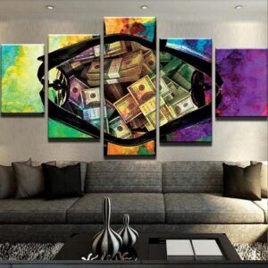 Duffel Bag Swag - Abstract 5 Panel Canvas Art Wall Decor