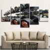 Dumbbells Metal - Sport 5 Panel Canvas Art Wall Decor