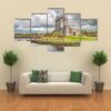 Dunguaire Castle In Ireland - Nature 5 Panel Canvas Art Wall Decor