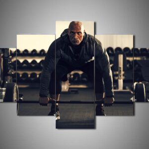 Dwayne Johnson 3 - Famous Person 5 Panel Canvas Art Wall Decor