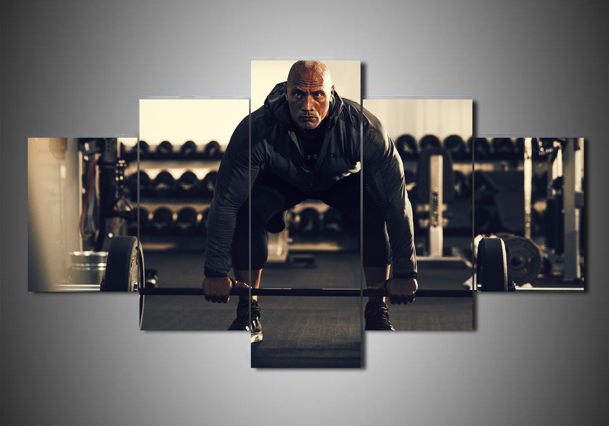 Dwayne Johnson 3 - Famous Person 5 Panel Canvas Art Wall Decor Dwayne Johnson 3 - Famous Person 5 Panel Canvas Art Wall Decor