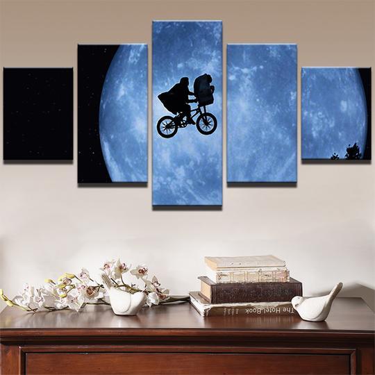 E.T. The Extra Terrestrial - Movie 5 Panel Canvas Art Wall Decor E.T. The Extra Terrestrial - Movie 5 Panel Canvas Art Wall Decor